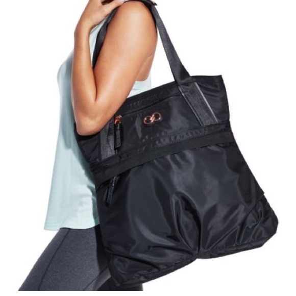 Calia by Carrie Underwood Black Nylon Classic Tote Bag Dual Handle Gym Travel - Picture 3 of 10